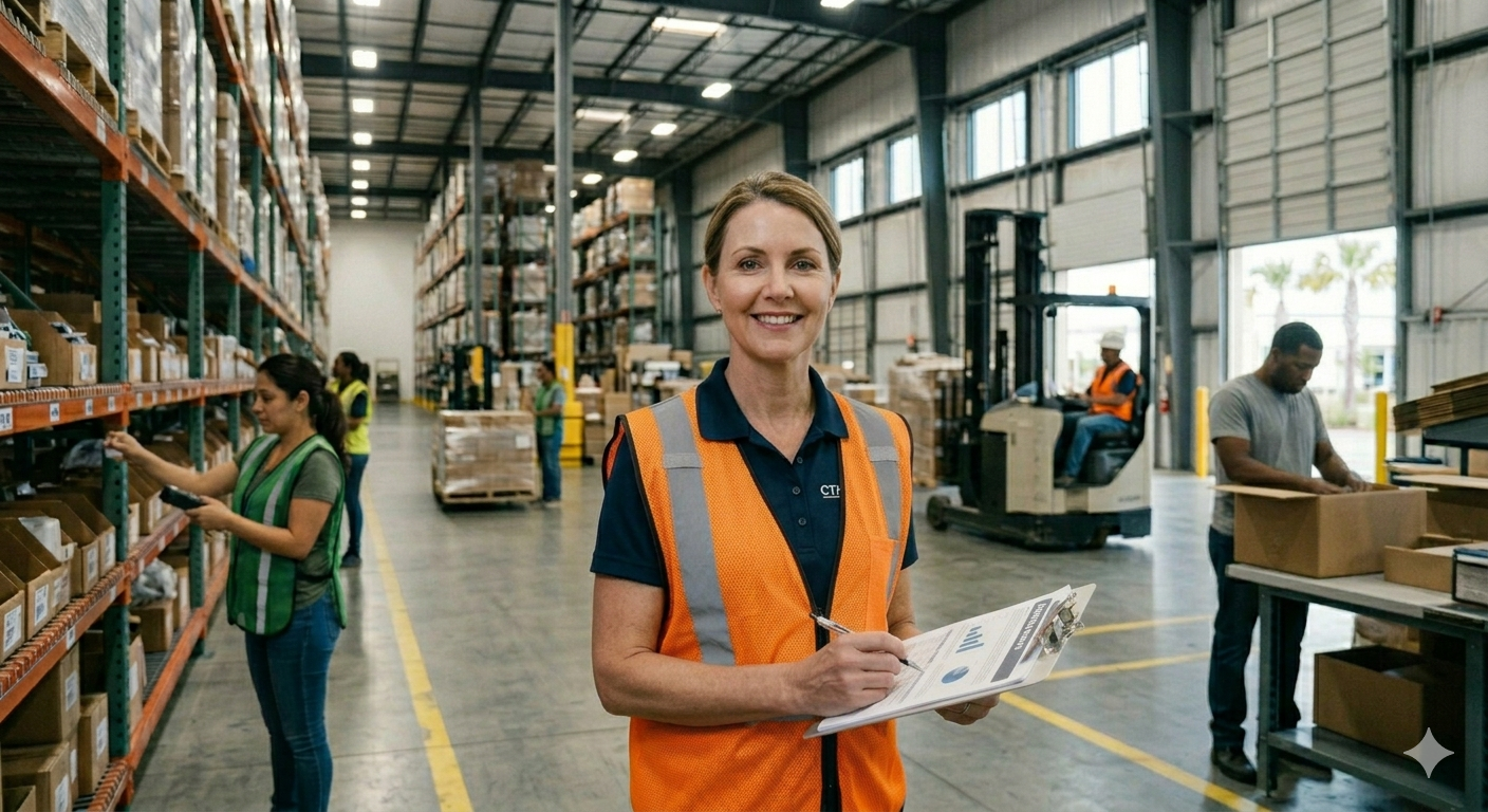 CTO On-site Supervisor on the warehouse floor
