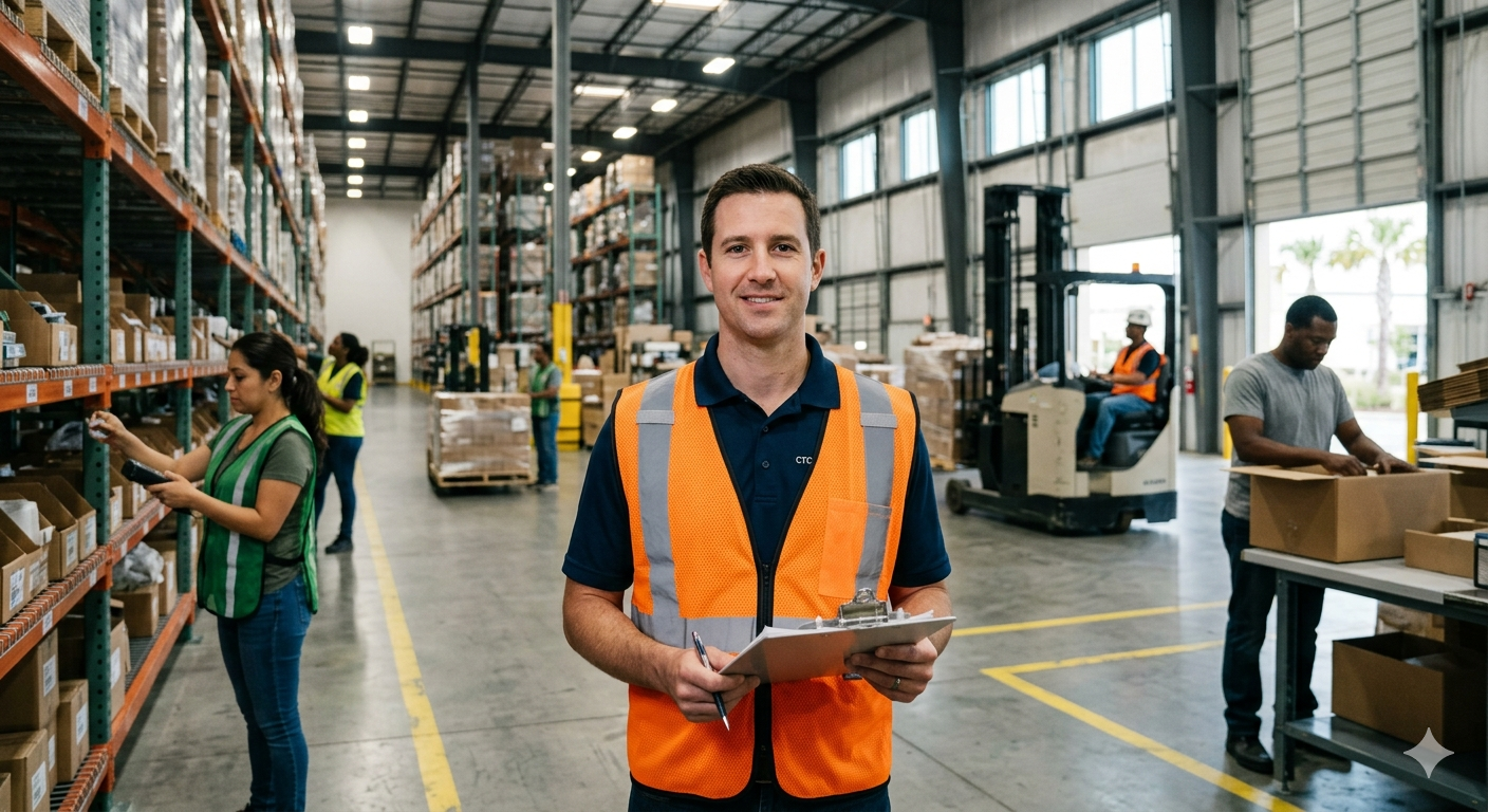 CTO Floor Lead on the warehouse floor