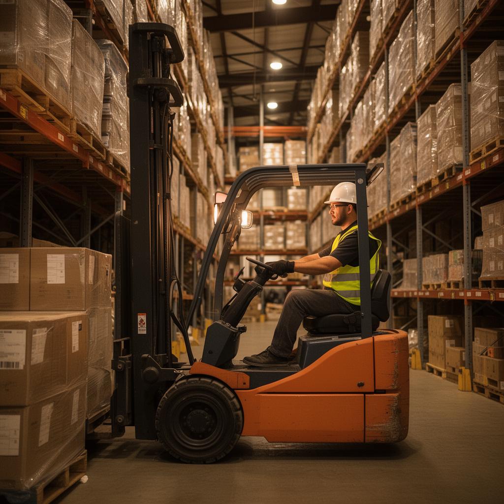 Forklift Operators working in a warehouse