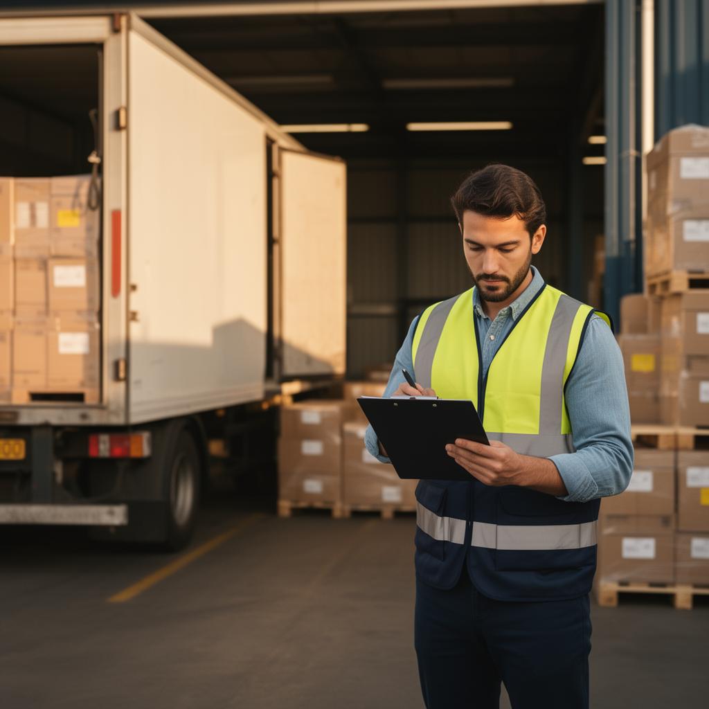 Shipping & Receiving working in a warehouse